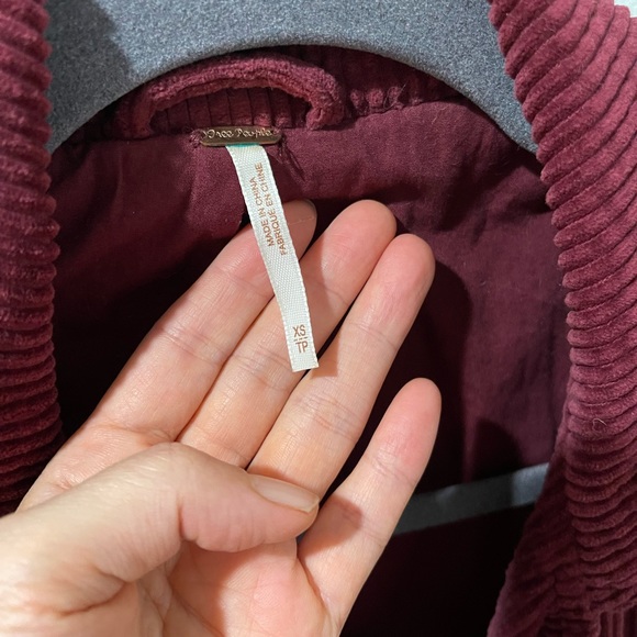 Free people  corduroy slouchy dolman jacket xs - Picture 11 of 11